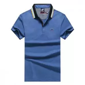 shark hommes t-shirt polo shirt summer lapel breathable cotton blue